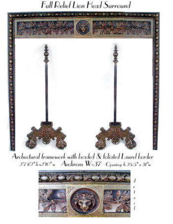 Lion Head bronze surround